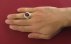 انگشتر عقیق یمنی قرمز سرخ دور مردانه دست ساز با برلیان اصل-7
