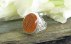 انگشتر عقیق یمنی نارنجی درشت الماس تراش ومن یتق الله مردانه دست ساز [رزق و روزی » و من یتق الله]-3