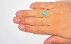 انگشتر فیروزه و الماس عجمی مردانه دست ساز-8
