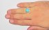 انگشتر الماس و فیروزه برجسته مردانه دست ساز-8