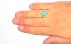 انگشتر الماس و فیروزه عجمی مردانه دست ساز-9