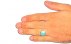 انگشتر الماس و فیروزه پررنگ مردانه دست ساز-8