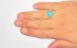 انگشتر الماس و فیروزه مرغوب مردانه دست ساز-8
