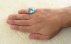 انگشتر توپاز آبی شاهانه درشت مردانه دست ساز-8