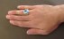 انگشتر توپاز آبی فاخر مردانه دست ساز-7