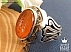 انگشتر عقیق یمنی نارنجی مردانه دست ساز با برلیان اصل [رزق و روزی » و من یتق الله]-1