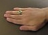 انگشتر زبرجد سبز خوش رنگ شاهانه مردانه دست ساز با برلیان اصل-6