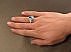 انگشتر توپاز سوئیس آبی خوش رنگ مردانه دست ساز-6