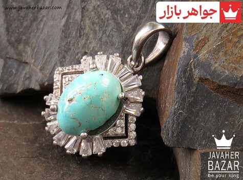 گردنبند فیروزه نیشابوری آبی