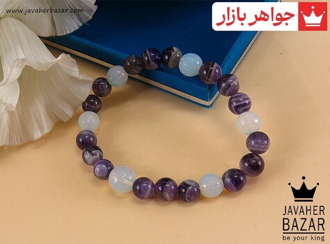 دستبند سنگ ماه تولد بهمن زنانه