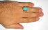 انگشتر فیروزه و الماس درشت مردانه دست ساز-8