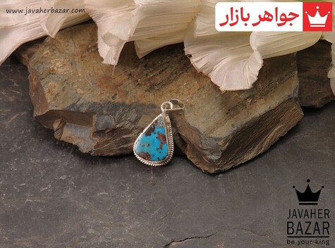 گردنبند فیروزه نیشابوری آبی