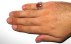 انگشتر عقیق یمنی قرمز طرح شبکه مردانه دست ساز-7