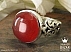 انگشتر عقیق یمنی قرمز الماس تراش مردانه دست ساز-1