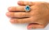 انگشتر توپاز آبی بی نظیر سلطنتی مردانه دست ساز-8