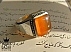 انگشتر عقیق یمنی نارنجی مردانه دست ساز [شرف الشمس]-1