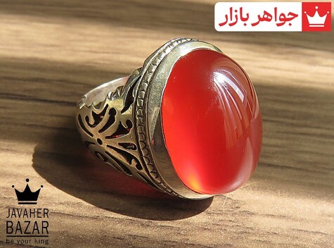 انگشتر سنگ ماه تولد شهریور مردانه