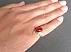 انگشتر عقیق یمنی قرمز تراش الماسه دست ساز-6