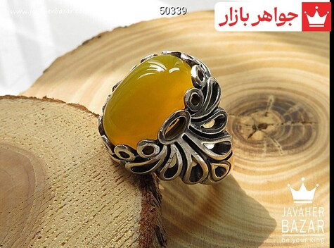 انگشتر سنگ ماه تولد بهمن مردانه