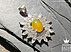 مدال عقیق زرد طرح خورشید-1