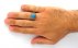 انگشتر فیروزه آمریکایی آبی خوش رنگ یکدست مردانه دست ساز-8