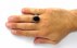 انگشتر عقیق جزع خوش رنگ تخت مردانه دست ساز-8
