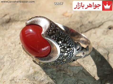 انگشتر سنگ ماه تولد خرداد مردانه