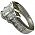 انگشتر تیتانیوم جواهری سایز 52 55 زنانه