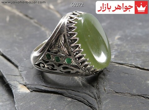 انگشتر سنگ ماه تولد مهر مردانه