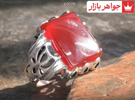 انگشتر سنگ ماه تولد شهریور مردانه