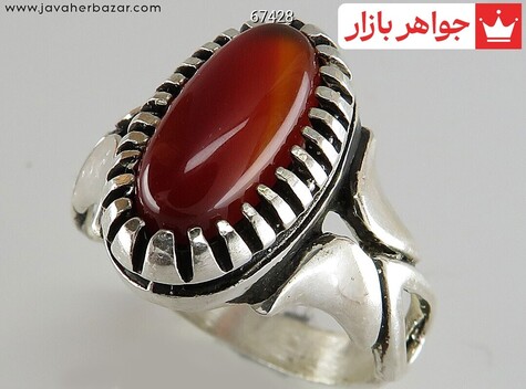 انگشتر سنگ ماه تولد مرداد مردانه