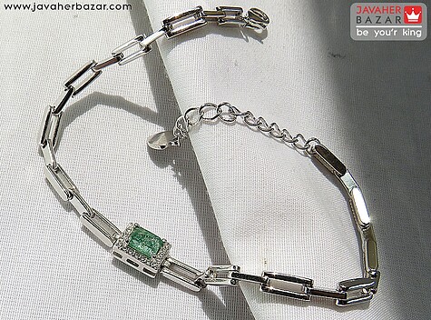 عکس دستبند زمرد سبز زنانه