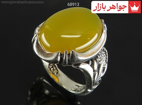انگشتر عقیق زرد مردانه