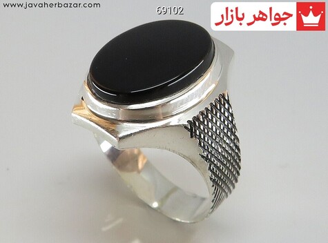 انگشتر سنگ ماه تولد دی مردانه