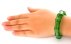 دستبند عقیق سبز تراش خاص درشت زنانه-5