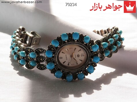 عکس ساعت فیروزه آبی زنانه