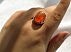 انگشتر عقیق یمنی نارنجی الماس تراش زنانه-6