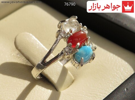 انگشتر سنگ ماه تولد مرداد زنانه