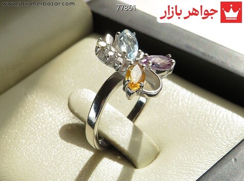 انگشتر سنگ ماه تولد بهمن زنانه