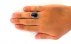 انگشتر عقیق سیاه درشت خوش رنگ مردانه-6