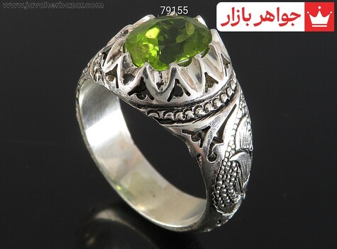 انگشتر زبرجد سبز مردانه