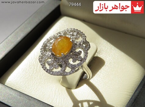 انگشتر سنگ ماه تولد آذر زنانه