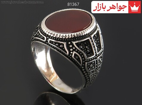 انگشتر سنگ ماه تولد دی مردانه