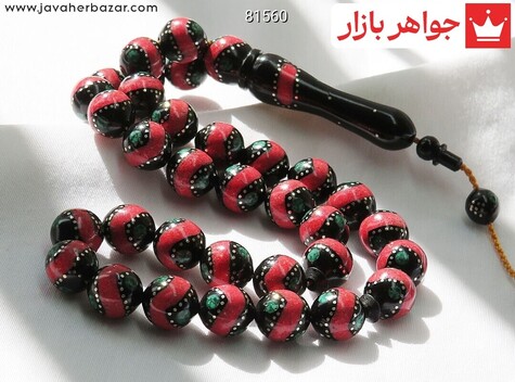تسبیح سرخ قرمز 33 دانه