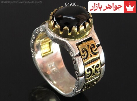 انگشتر سنگ ماه تولد مرداد مردانه