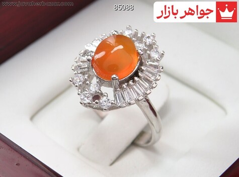 انگشتر سنگ ماه تولد بهمن زنانه