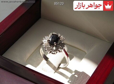عکس انگشتر یاقوت آفریقایی سیاه زنانه