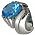 انگشتر نقره توپاز سوئیس الماس تراش لوکس مردانه دست ساز