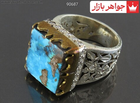 انگشتر سنگ ماه تولد شهریور مردانه