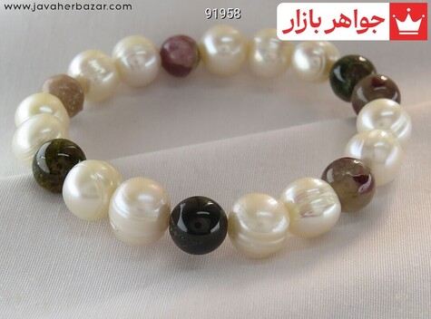 دستبند سنگ ماه تولد آبان زنانه